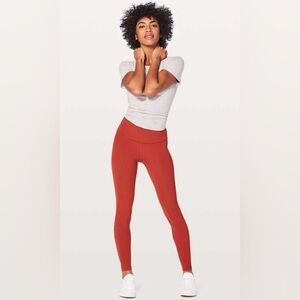 Lululemon Wunder Under Hi-Rise Tight 28" - Bonfire (Rust)